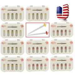 5-100 Boxes Dental Fiber Post Resin Post Screw Thread Quartz 5-Drills HKD