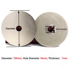 4″ 100mm Diamond Coated Flat Lap Wheel Grinding Polishing Disc Disk 36-3000 Grit
