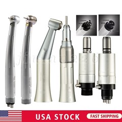 Kit de pieza de mano turbina fibra óptico dental LED de alta y baja velocidad