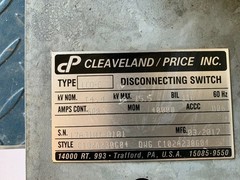 Cleaveland/Price LCO-C Hookstick Operated Disconnect Switch 14.4kV 15.5kV Max.