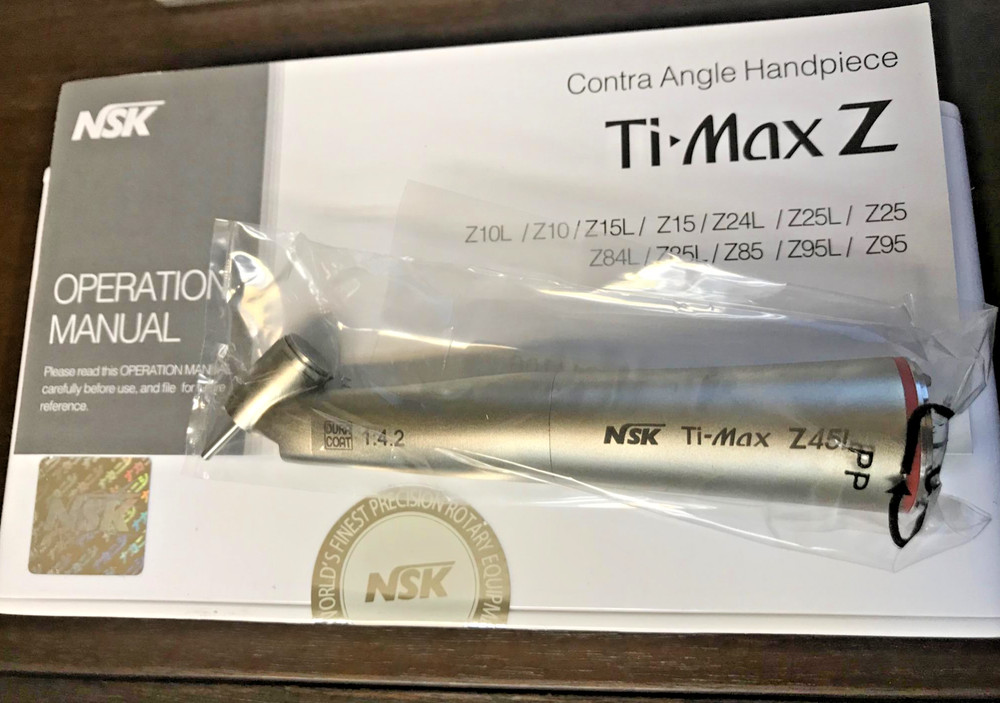 NSK Ti-Max Z45L Head Handpiece 1:4.2 Increasing Quattro Spray FG burs…