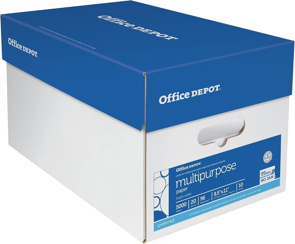 ® Multi-Use Printer & Copy Paper 10 Reams White Letter (8.5″ x 11″) 5000 Sheets