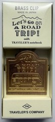 Traveler’s Company Factory Let’s Go On A Road Trip Notebook Brass Clip Limited