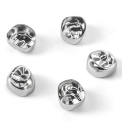 5 Pcs/Box Dental Stainless Steel Kids Primary Molar Crown Pediatric Metal Crowns