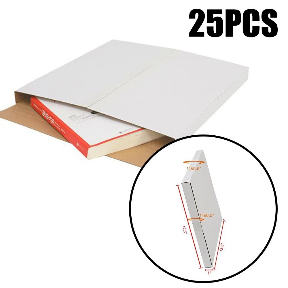 25pcs White Vinyl Record LP Shipping Mailer Boxes 12.5″x12.5″x1″ Album Paper Box
