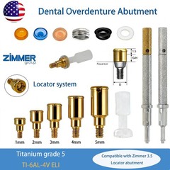 US Locator Abutment for Zimmer Screw-Vent 3.5 Titanium Abutment Male Cap Inserts