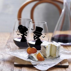 Skull Wine Glass 2 Piece with Box, Zombie Design, Valentine’s Day Autumn