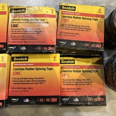 Scotch 130C Linerless Rubber Splicing Tape, 3/4” x 30 ft – Lot of 20 Rolls