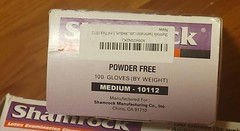 2-Pk Shamrock Latex Powder Free Exam Gloves 100 Count each Size Medium #10112