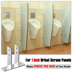 Blulu 8 Pack Urinal Screen Polished Chrome 2-Ear Urinal Screen Brackets for 1…