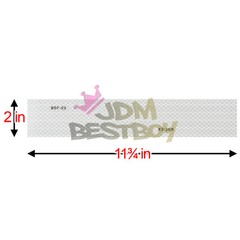 White DOT-C2 Conspicuity Reflective Tape Strip 1 Foot Safety Warning Trailer RV