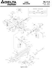 Delta Midi-Lathe Model LA200 Instructions & Parts List Manual #2039