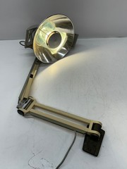 Vtg Burton 220 Industrial Medical Dental Wall Mount Exam Lamp Light Adjustable