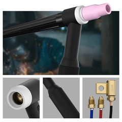 WP-20F Water-Cooled Flexible TIG Welding Torch 25ft with 45V11 Adapter