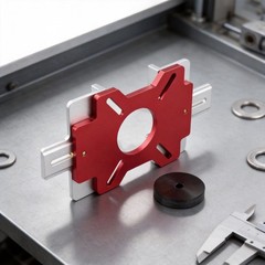 Two in Woodworking Slotting Plate with Aluminum Alloy Handle and Brass Nut
