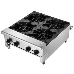 VEVOR 24″ Commercial Gas Stove 4 Burners Countertop Cooking Hot Plate Propane