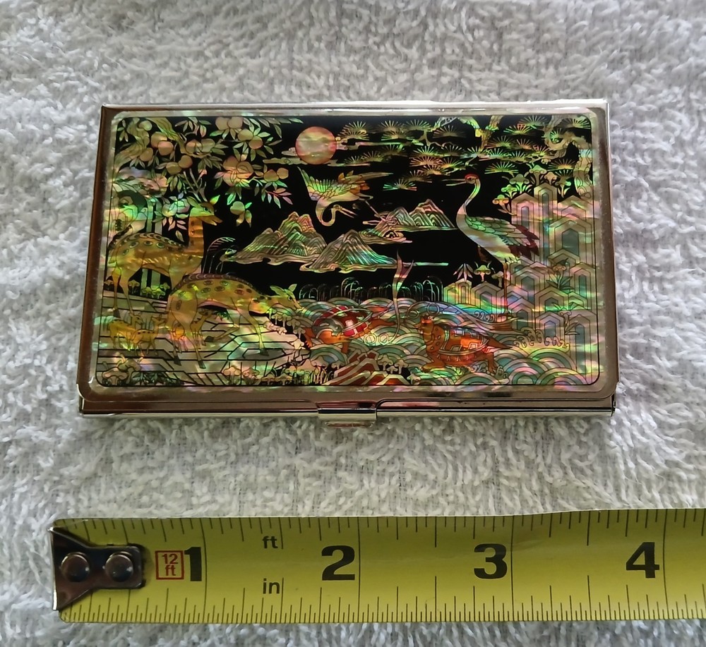 Mother of pearl Pocket Business Card ID Card Holder Credit Box Case Wallet Gift