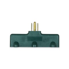 3Prong 3Outlet Extender Adapter, Heavy Duty Triple Grounding Outlet. 5 Pack