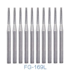 DMXDENT FG169L 21mm Carbide Burs Burr Friction Grip For High Speed Handpiece