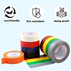 Romeda 9 Pack Coloured Electrical 10 meters x 18 cm x 1.8 cm, Mix Colors