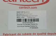 Cantech FRAGILE Carton Sealing Tape Handle w/ Care Shipping Packing (Lot of 15)