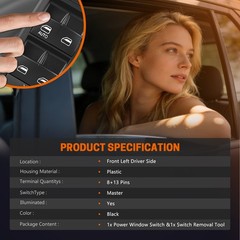 Front Driver Side LH Power Window Switch for Dodge Journey 2011-2016 901-486