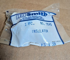 HH Smith / Abbatron 9545 High Voltage Insulator, 1/2″ Mnt, 10-32 Screw (New)