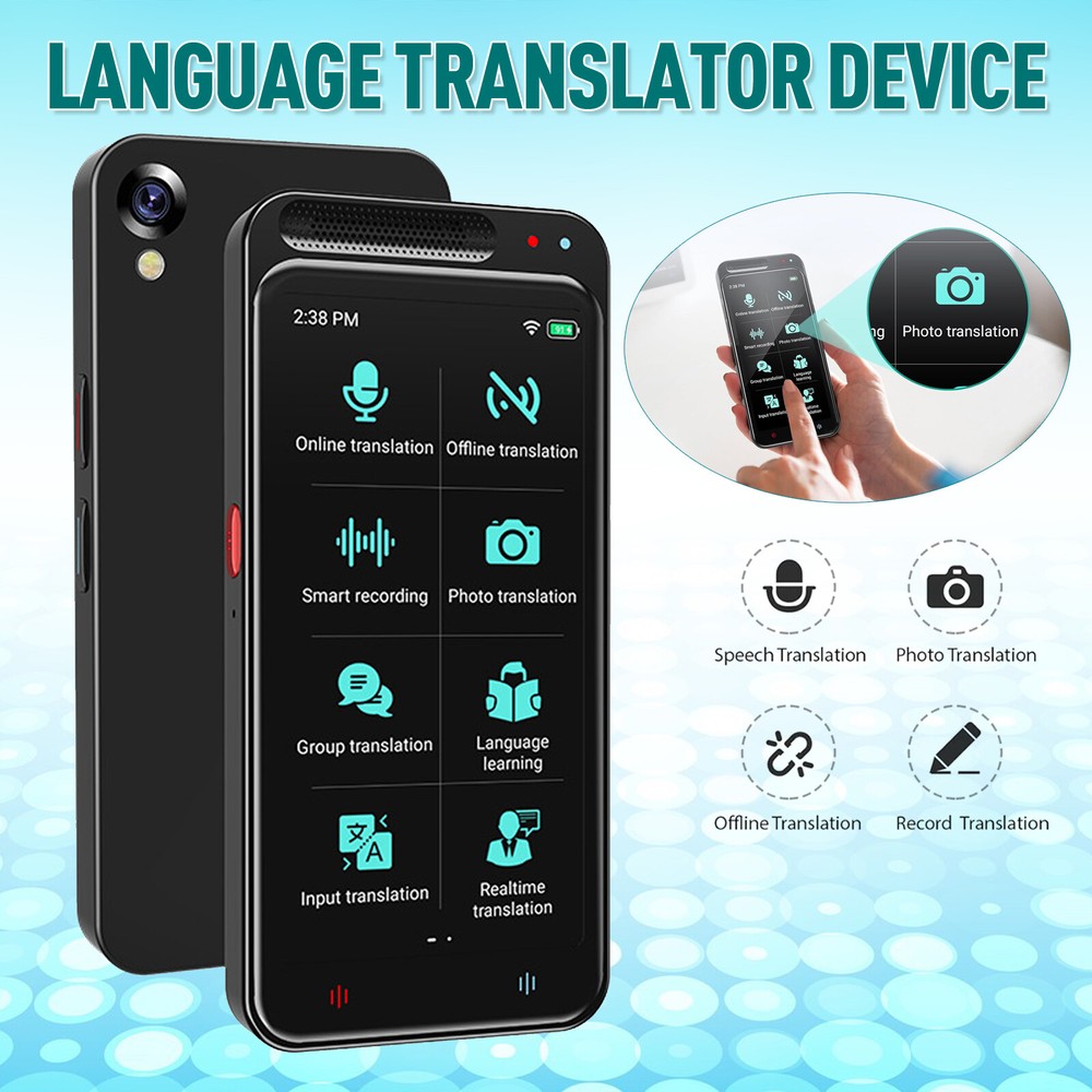 Z6 Language Translator Device, Two-Way offline Voice Interpreter