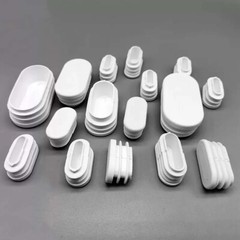 Oval Plastic Blanking End Cap Caps Tube Pipe Inserts Plug Bung Steel Leg Black