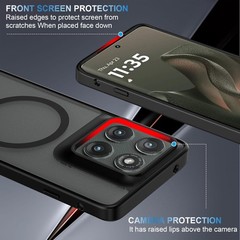 Magnetic for Motorola Edge 5G 2025 Case with Tempered Glass Screen Protector Mat