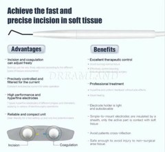 Dental High-frequency Electrosurgery Unit ES-20 Electricity Knife 7 Tips US/EU