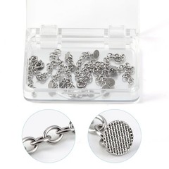 Dental Orthodontic Bondable Lingual Button Crimpable Hook Mesh Base Button Chain