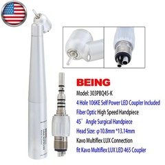 BEING High Speed Handpiece Fiber Optic Surgical 45° Angle KaVo Multiflex Coupler