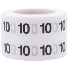 White with Black Number Stickers | 0.5″ Inch Round | 1000 Pack | Pick from 0-20