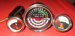 JOHN DEERE TRACTOR TACHOMETER TEMPERATURE FUEL GAUGE SET 1010 2010 Replacement