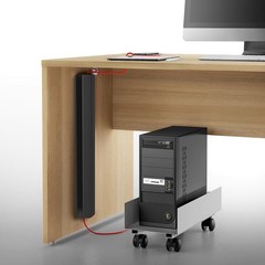 Cable Management J Channel Under Desk – Easy Installation, Black