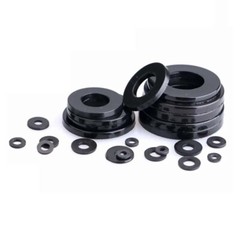 BLACK NYLON WASHERS FORM A FLAT PLASTIC WASHER M2,M3,M4,M5,M6,M8 – M24 DIN 125