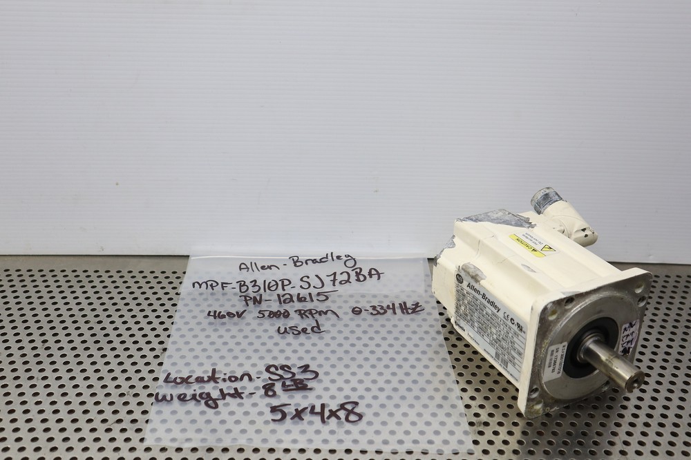 Allen Bradley MPF-B310P-SJ72BA Ser A 0.77/1.03kW/HP Servo Motor Used See Pics
