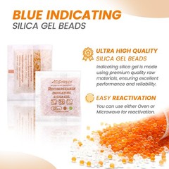 (200 Gram 3 Packages) Adsorbco Rechargeable Silica Gel Packets