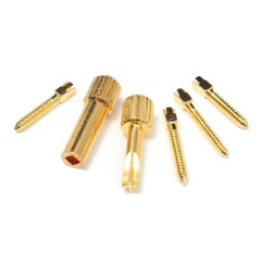 30 Pcs Dental Screw Post 24K Gold Plated Conical Refills S/M/L/XL For Root Canal