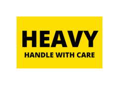 2×4 Heavy Handle with Care Labels Shipping Moving Peel & Stick (2) RLS of 500 EA