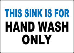 THIS SINK IS FOR HAND WASH ONLY| Laminated Vinyl Decal Sticker Label