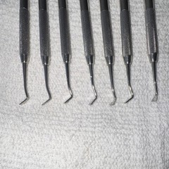 Lot of 7 Hu-Friedy CVWL 3 Dental Hatchet and Carver Instruments