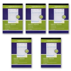 5 Pack Receipt Large Sales Order Book Invoice Duplicate Copy 50 Sets 5.5″ X 8″5