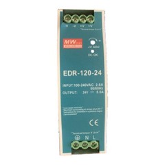 Meanwell EDR-120-24 120W 24 VDC / 5A Power Supply Unit DIN Rail Mounted 000071