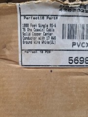 Perfect Vision 1000 Feet Single RG-6 75 Ohm Coaxial Cable Solid Copper REEL READ