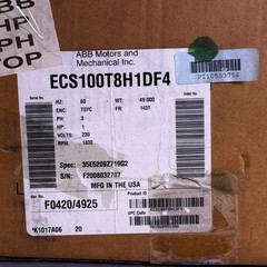 BALDOR RELIANCE Motor 230V/1HP 12″L x 6″W x 11″H Grey EC8100T8H1DF4