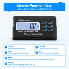 Portable Digital Livestock Vet Scale Hog Pet Dog Sheep Goat Scale 300kg x 0.1kg