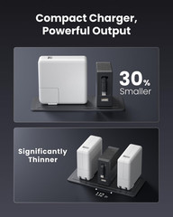 Portable Charger Block, Retractable Wall Charger, 40W PD Fast Charging Block wit