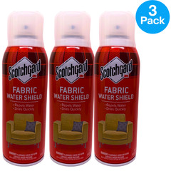 Scotchgard Fabric Water Shield Repels Water Dries Quickly Spray 10 oz 3 Pack